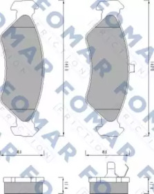 FOMAR FRICTION fo487081 -  Комплект тормозных колодок, дисковый тормоз